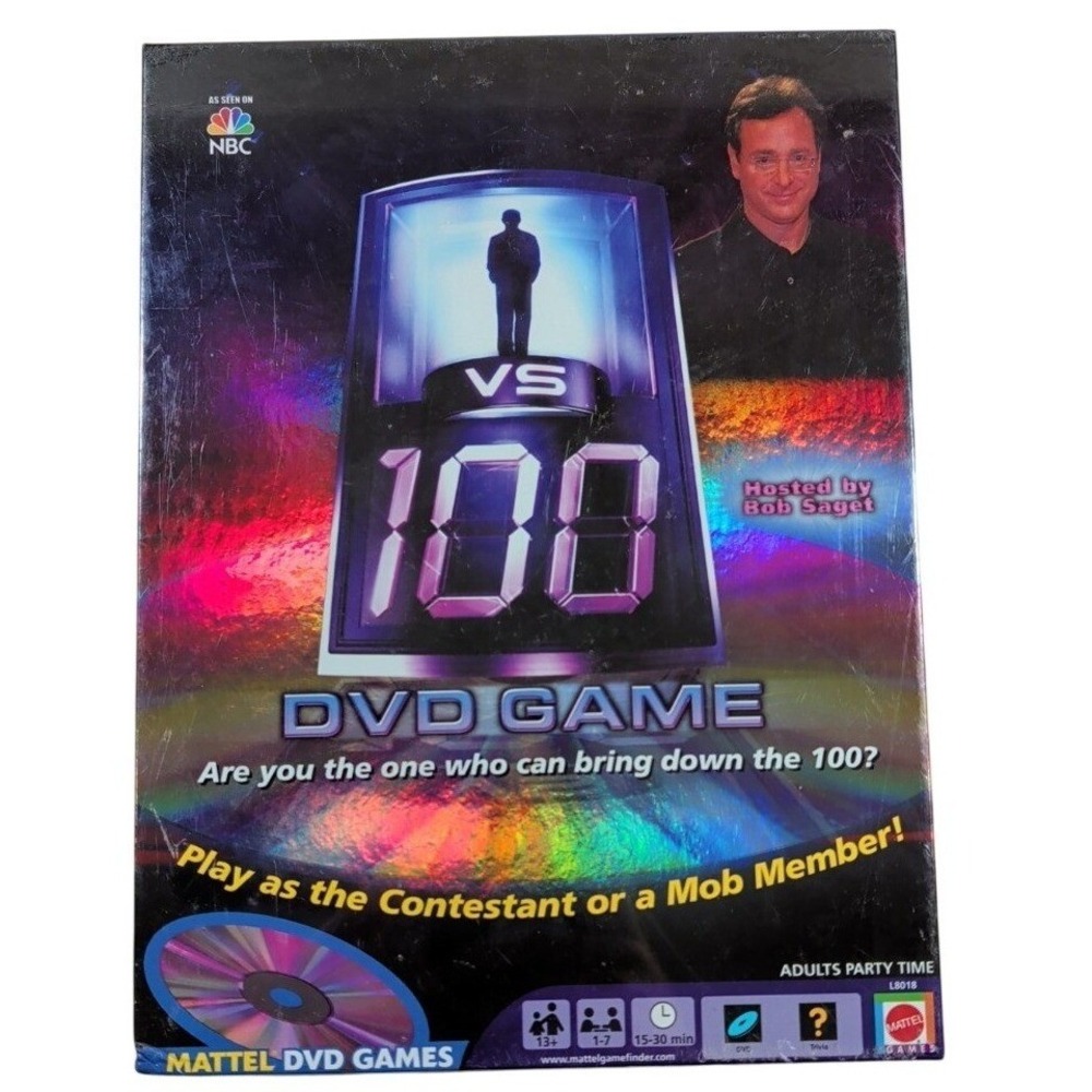 Mattel 1 vs 100 DVD Game NBC Bob Saget Hosted Trivia Party Game New Sealed L8018